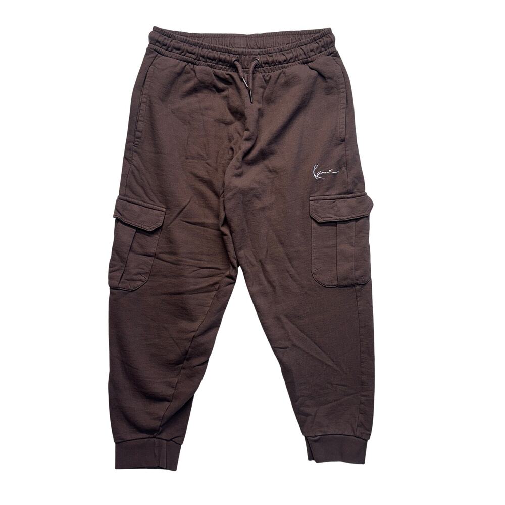 Karl Kani Pants Large Mens Brown Cargo Sweatpants Heavy Track Training Street